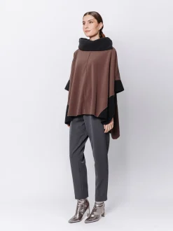 Poncho in pile Bicolore