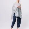 Poncho in plissè lurex