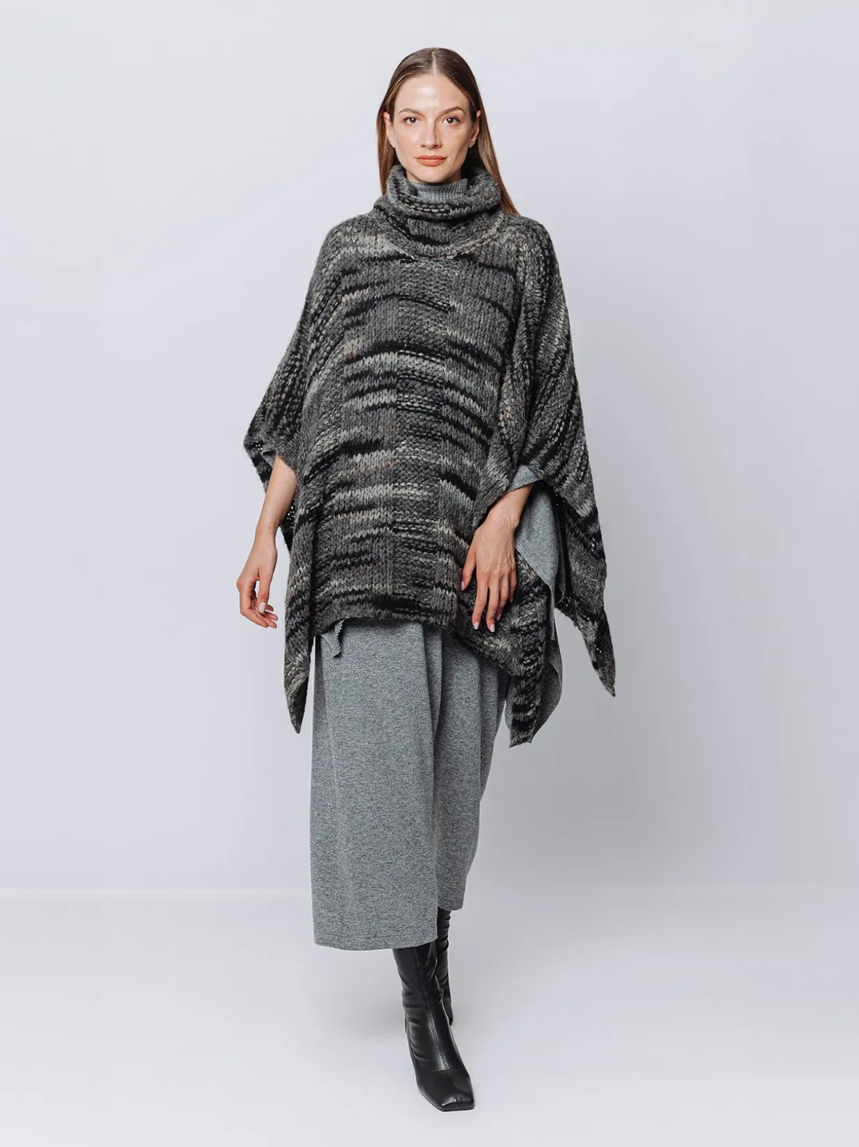 Poncho melange Multicolore