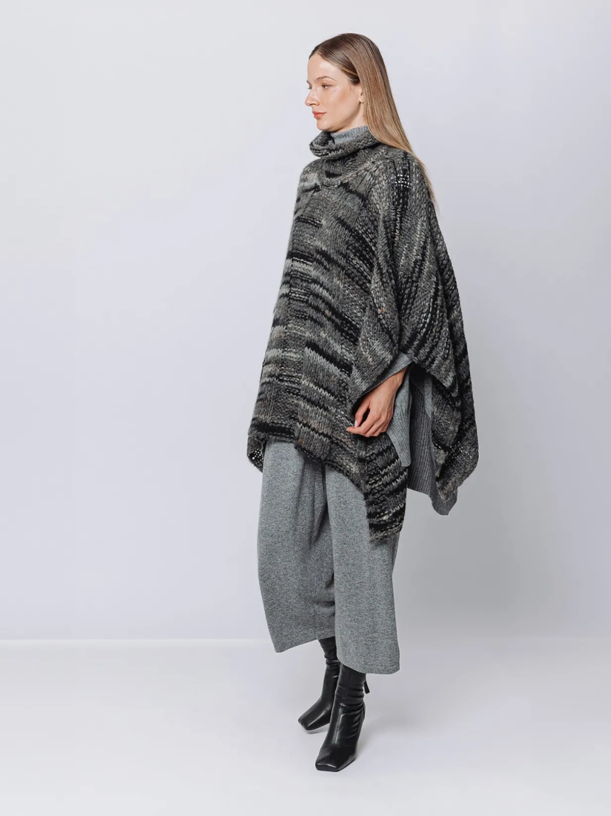 Poncho melange Multicolore