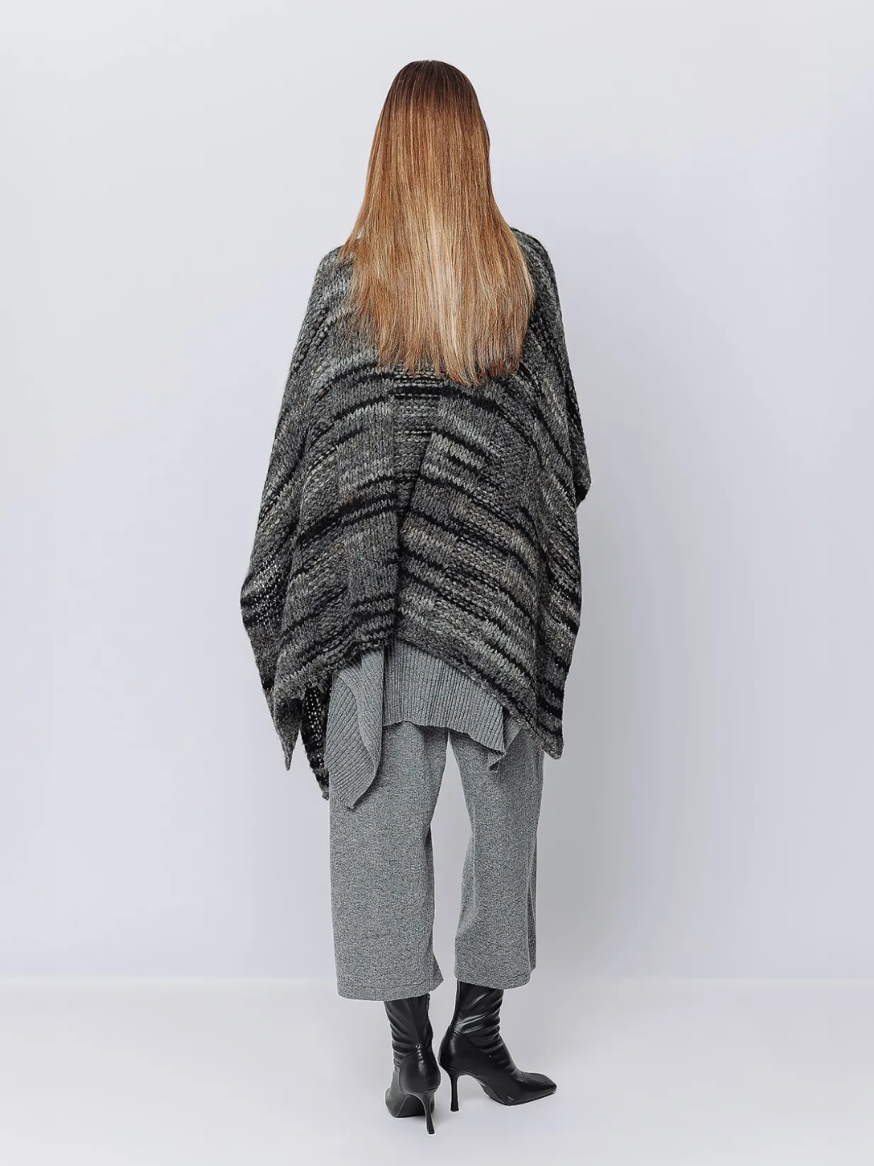 Poncho melange Multicolore