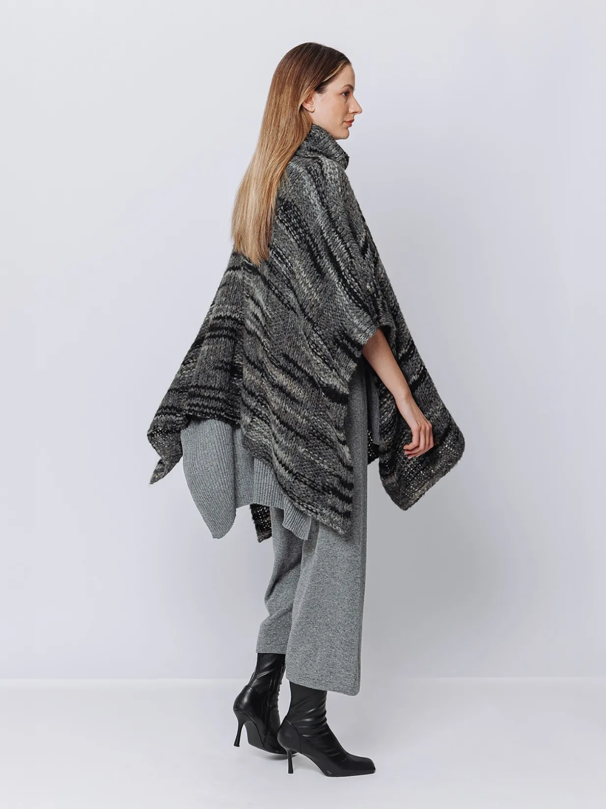 Poncho melange Multicolore