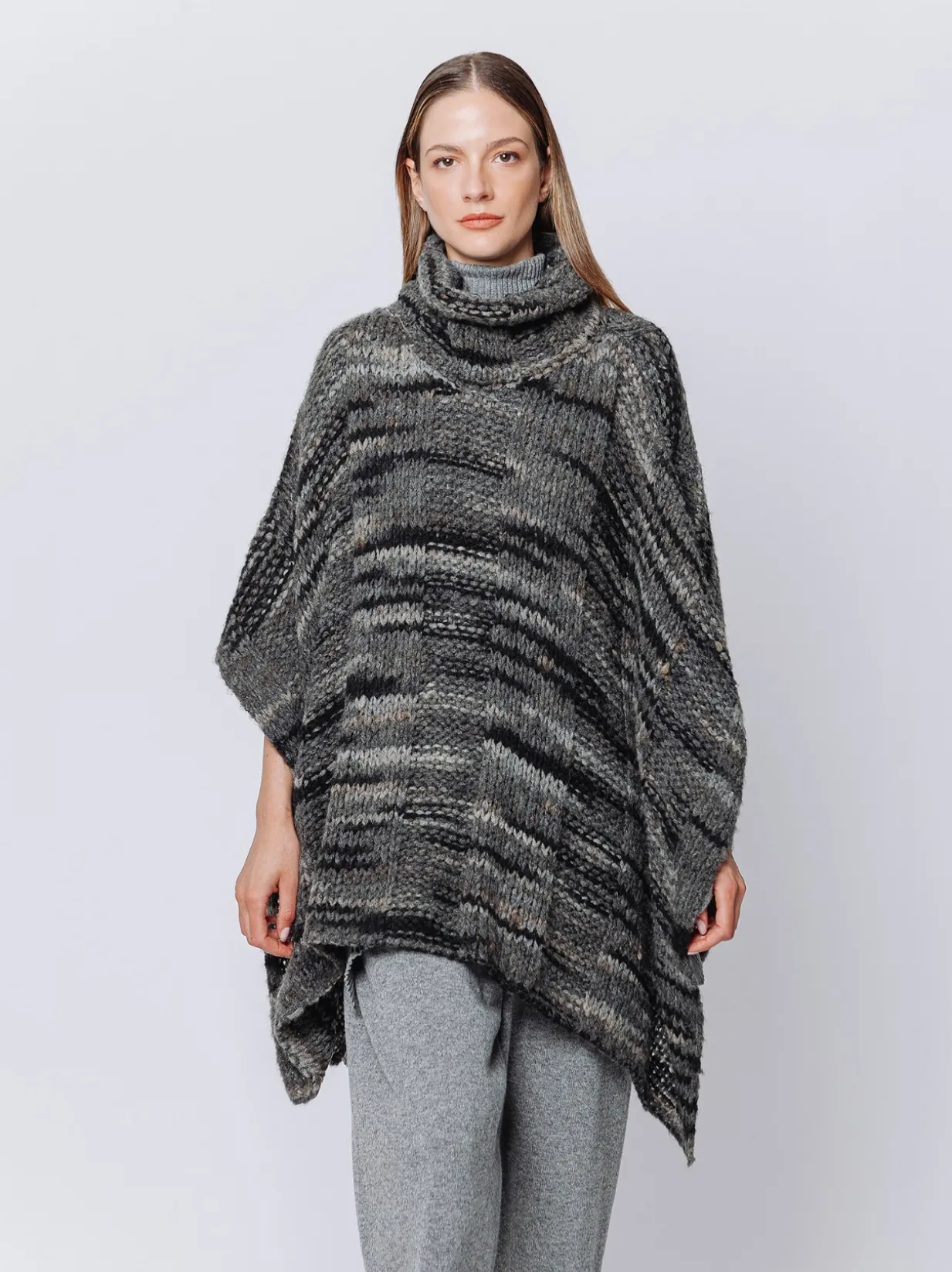 Poncho melange Multicolore