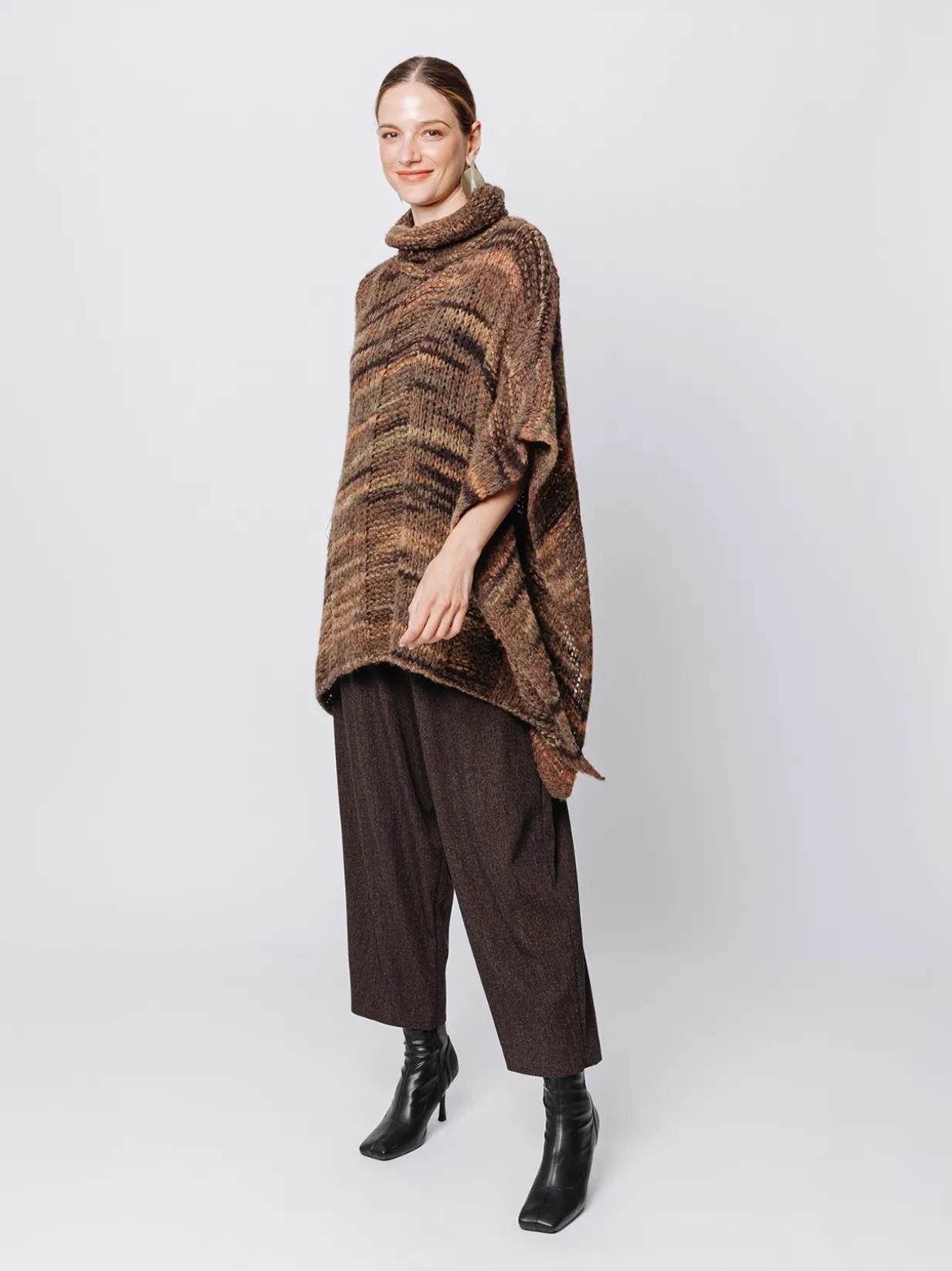 Poncho melange Multicolore