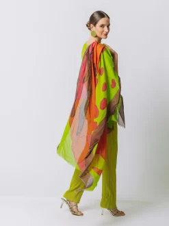 Sciarpa in cotone con stampa POP ART