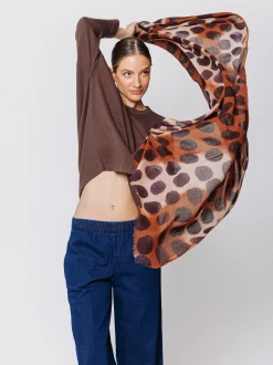 Sciarpa in lana Brown Dots