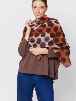 Sciarpa in lana Brown Dots