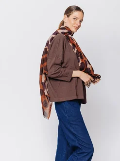 Sciarpa in lana Brown Dots