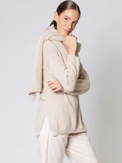 Sciarpa in maglia rasata larga