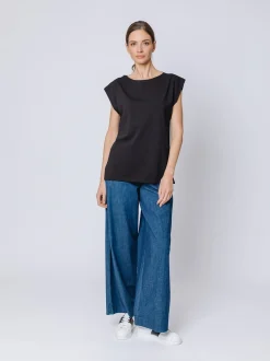 T-shirt con manica ad aletta