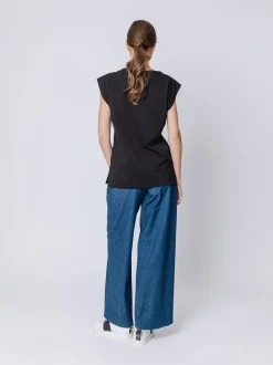 T-shirt con manica ad aletta