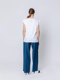 T-shirt con manica ad aletta