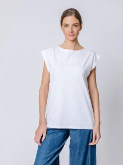 T-shirt con manica ad aletta