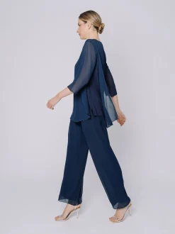 T-shirt in chiffon foderata
