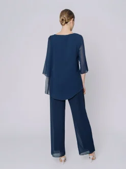 T-shirt in chiffon foderata