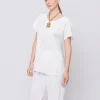 T-shirt in tessuto goffrato