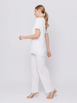 T-shirt in tessuto goffrato