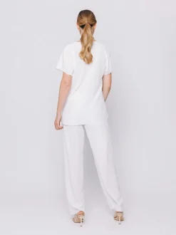 T-shirt in tessuto goffrato