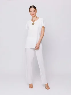 T-shirt in tessuto goffrato