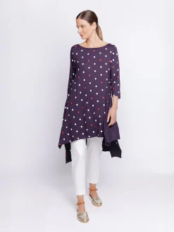 T-shirt lunghezza maxi STAMPA POIS