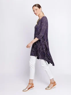 T-shirt lunghezza maxi STAMPA ASTRATTA