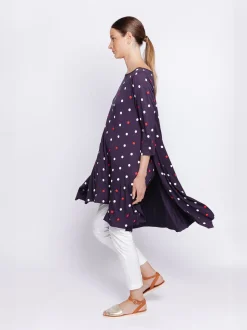 T-shirt lunghezza maxi STAMPA POIS