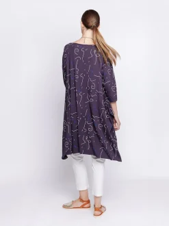 T-shirt lunghezza maxi STAMPA ASTRATTA