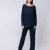 T-shirt ovetto maniche lunghe BLU