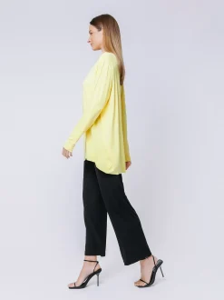 T-shirt ovetto maniche lunghe GIALLA