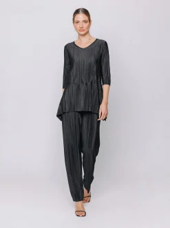 T-shirt regular fit in plissé