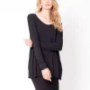 T-shirt scatoletta lunga maniche lunghe