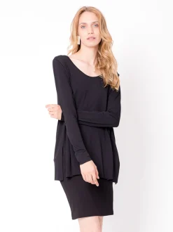 T-shirt scatoletta lunga maniche lunghe