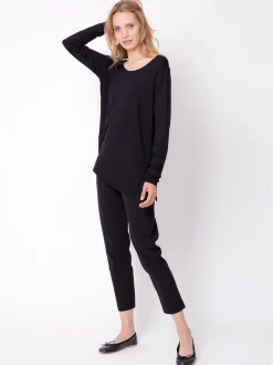 T-shirt scatoletta lunga maniche lunghe